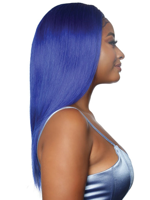 Mane Concept Trill 13A Human Hair HD Pre-Colored Lace Front Wig - TROC4302 ROYAL BLUE STRAIGHT